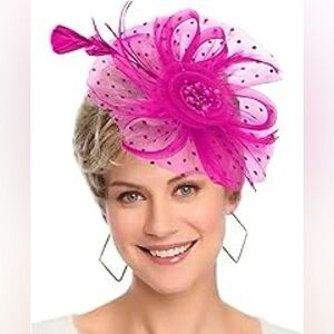 Kentucky Derby, Tea Party Hot Pink Fascinator Hat